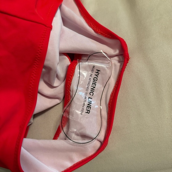 Cupshe One Piece Swimsuit Women Size L Red Cutout Tie Back Monokini Bathing Suit - Picture 8 of 12